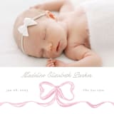 "Squiggle bow" - Birth Announcements in Peony by Creo Study - Detail