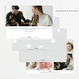 "Modern Vintage" - Birth Announcements in Ghost by Lea Delaveris - Back of Card Options