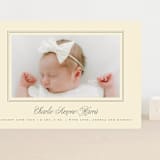 "Classical Border" - Birth Announcements in Creme by mo kelley - Front