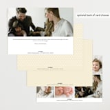 "Classical Border" - Birth Announcements in Creme by mo kelley - Back of Card Options