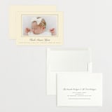 "Classical Border" - Birth Announcements in Creme by mo kelley - Assembled
