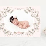 "Sweet Floral Vine" - Birth Announcements in Blush by Susan Moyal - Front