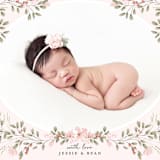 "Sweet Floral Vine" - Birth Announcements in Blush by Susan Moyal - Detail