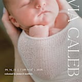 "Newest addition" - Birth Announcements in Snow by Elan Studio - Detail