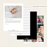 "pure grace" - Birth Announcements in Onyx by Kasia Labocki - Back of Card Options