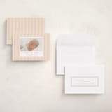 "patterned stripes" - Birth Announcements in Blush by Ellen Schlegelmilch - Assembled
