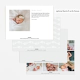 "whispering botanicals" - Birth Announcements in Cotton by Faith Dorn - Back of Card Options