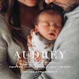 "the edit" - Birth Announcements in Simply White by Sara Hicks Malone - Detail