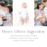 "Bergen" - Birth Announcements in Fog by Megan Davis - Detail