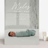 "Miles" - Birth Announcements in Snow by Megan Cash - Front