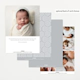 "Miles" - Birth Announcements in Snow by Megan Cash - Back of Card Options