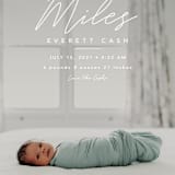 "Miles" - Birth Announcements in Snow by Megan Cash - Detail
