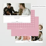 "Bow" - Birth Announcements in Poppy by Olivia Kanaley Inman - Back of Card Options
