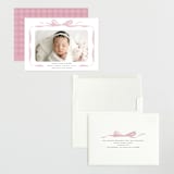 "Bow" - Birth Announcements in Poppy by Olivia Kanaley Inman - Assembled