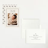 "Elegant Bow Holiday" - Birth Announcements in Charcoal by Chelsea Petaja - Assembled