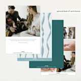 "Tied Together" - Birth Announcements in Mint by Paper Sun Studio - Back of Card Options