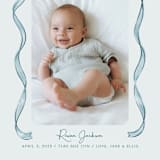 "Tied Together" - Birth Announcements in Mint by Paper Sun Studio - Detail