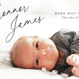 "On The Horizon" - Birth Announcements in Obsidian by Kaydi Bishop - Detail