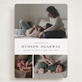 "Quartzite" - Birth Announcements in Noir by Wildfield Paper Co - Front