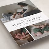 "Quartzite" - Birth Announcements in Noir by Wildfield Paper Co - Detail