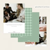 "Double Time" - Birth Announcements in Aloe by Pixel and Hank - Back of Card Options