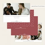 "Cheer All Year" - Birth Announcements in Rose by Michelle Taylor - Back of Card Options