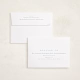 "Linen frame" - Birth Announcements in Powder by Lea Delaveris - FREE Recipient Addressing