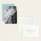 "Meet Charley" - Birth Announcements in Sky Blue by Hooray Creative - Assembled