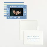 "Colorful Stats" - Birth Announcements in Aqua by Baumbirdy - Assembled