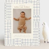 "Patchwork" - Birth Announcements in Bluebell by Julie Murray - Front