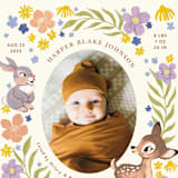 "Disney's Magical Bambi" - Birth Announcements in Cream by Cass Loh - Detail