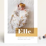 "Magazine Block" - Birth Announcements in Marigold by Maria Hilas-Louie - Front