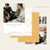 "Magazine Block" - Birth Announcements in Marigold by Maria Hilas-Louie - Back of Card Options