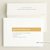 "Magazine Block" - Birth Announcements in Marigold by Maria Hilas-Louie - FREE Recipient Addressing