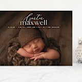 "Contemporary Classic" - Birth Announcements in Jasmine by Erin Deegan - Front