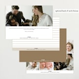 "Modern Grid" - Birth Announcements in Sand by Alexandra Cohn - Back of Card Options
