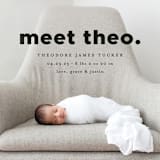 "Simple Statement" - Birth Announcements in Onyx by Erica Krystek - Detail
