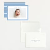 "Stitched Frame" - Birth Announcements in Sky by Nicole Walsh - Assembled