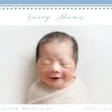 "Stitched Frame" - Birth Announcements in Sky by Nicole Walsh - Detail
