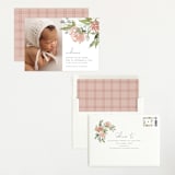 "Watercolor bouquet" - Birth Announcements in Peach by Stacey Meacham - Assembled
