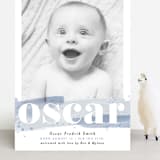 "Painted Splash Name" - Birth Announcements in Aqua by Alethea and Ruth - Front