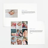 "Painted Splash Name" - Birth Announcements in Aqua by Alethea and Ruth - Interior Options