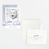 "Painted Splash Name" - Birth Announcements in Aqua by Alethea and Ruth - Assembled