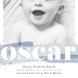 "Painted Splash Name" - Birth Announcements in Aqua by Alethea and Ruth - Detail