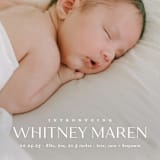 "Baby Classic" - Birth Announcements in Cloud by Carolyn MacLaren - Detail