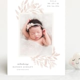 "Botanical Corners" - Birth Announcements in Blush by Hooray Creative - Front