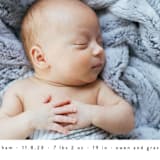 "Basic" - Birth Announcements in Onyx by Lauren Chism - Detail