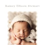 "applique" - Birth Announcements in Oatmeal by Jennifer Wick - Detail