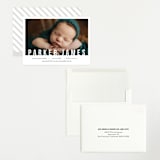 "Bold Overlay" - Birth Announcements in Cloud by Wonderment Paper Co. - Assembled