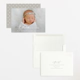 "Serenity" - Birth Announcements in Cloud by Everett Paper Goods - Assembled